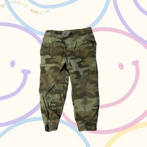 Warm and cozy Carters fleece lined green camouflage khaki 24M pants
